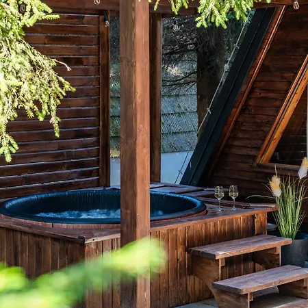 Lesna Sielanka Domek Z Jacuzzi W Lesie Pod Gora Szczebel Relax I Sport Lubien Exterior photo